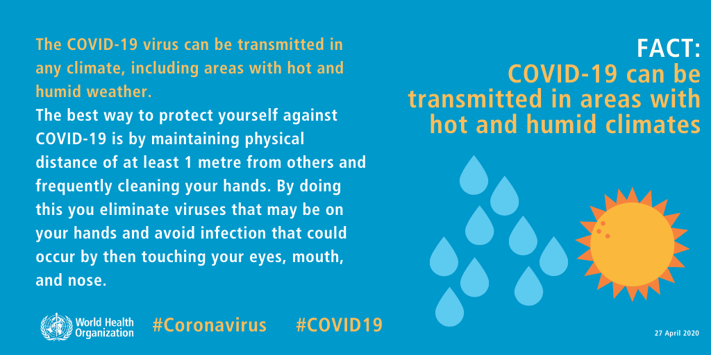 FACT: Coronavirus transmission in hot and humid climates
