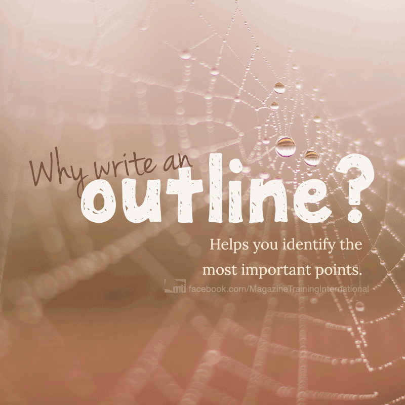 why write an outline
