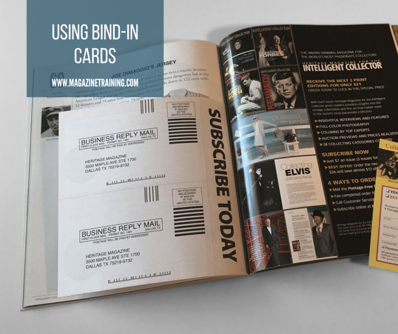 Using bindin cards Magazine Training International