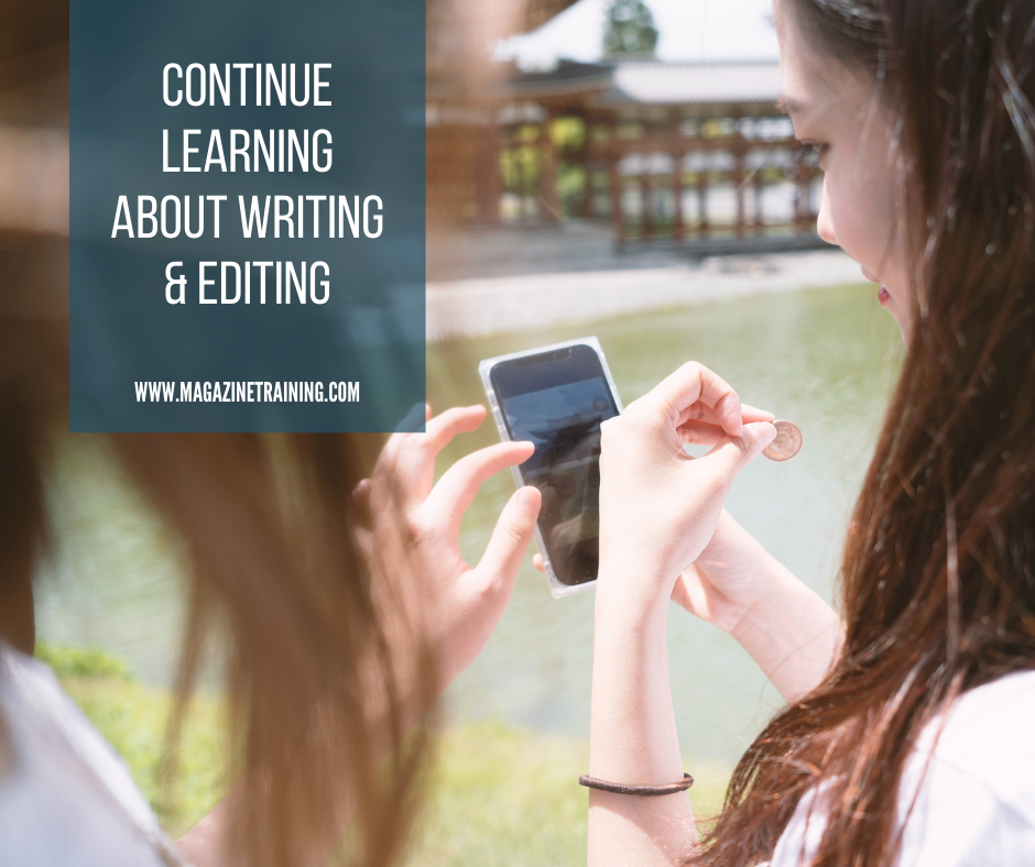 continue learning about writing and editing