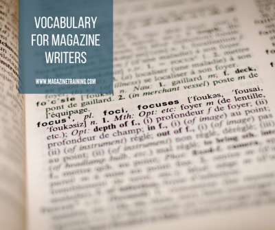 Vocabulary For Magazine Writers