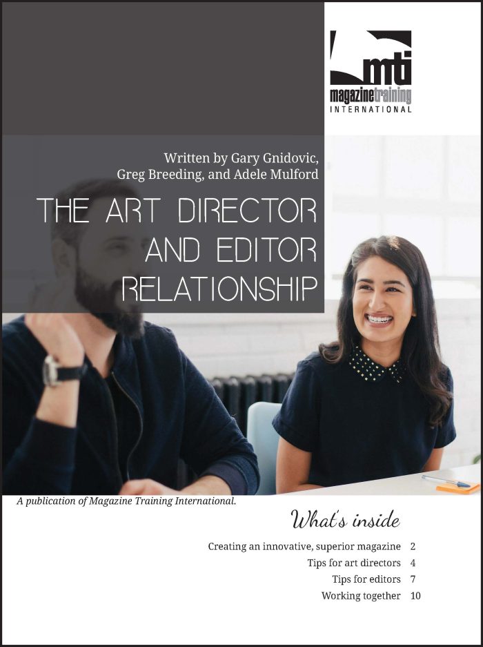 ebook cover for art director and editor relationship