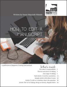edit a manuscript
