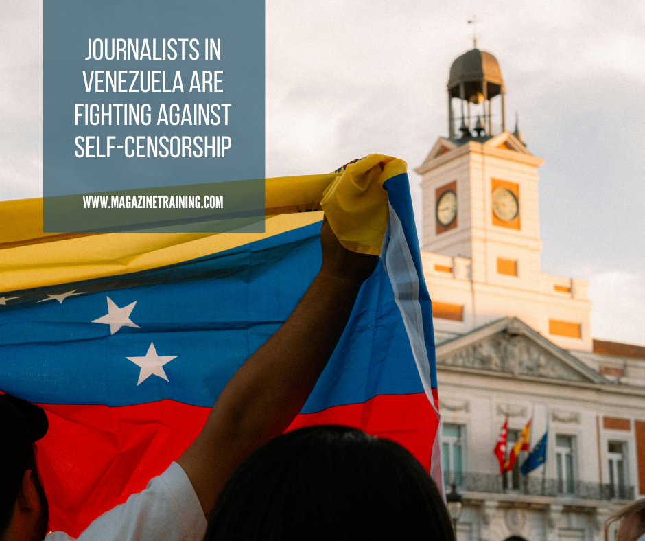 person holding up Venezuelan flag